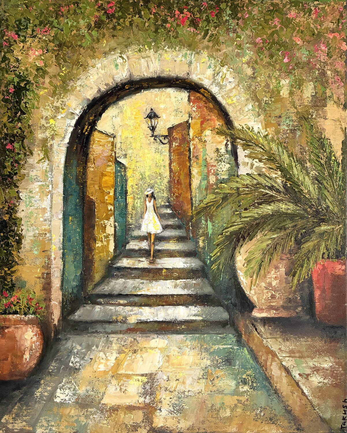 Midday in Roquebrune Tatiana Takush Original painting for sale