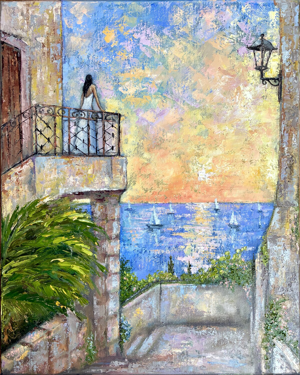 Sea Breeze in Roquebrune Tatiana Takush Original painting for sale