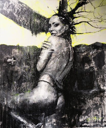 Ina Blacklight by Sylvio Justies, Painting for Sale on Select