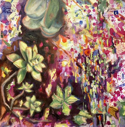 Portrait 12. Portraits in Bloom Series by Emma Ramírez Conde, Painting for Sale on Select