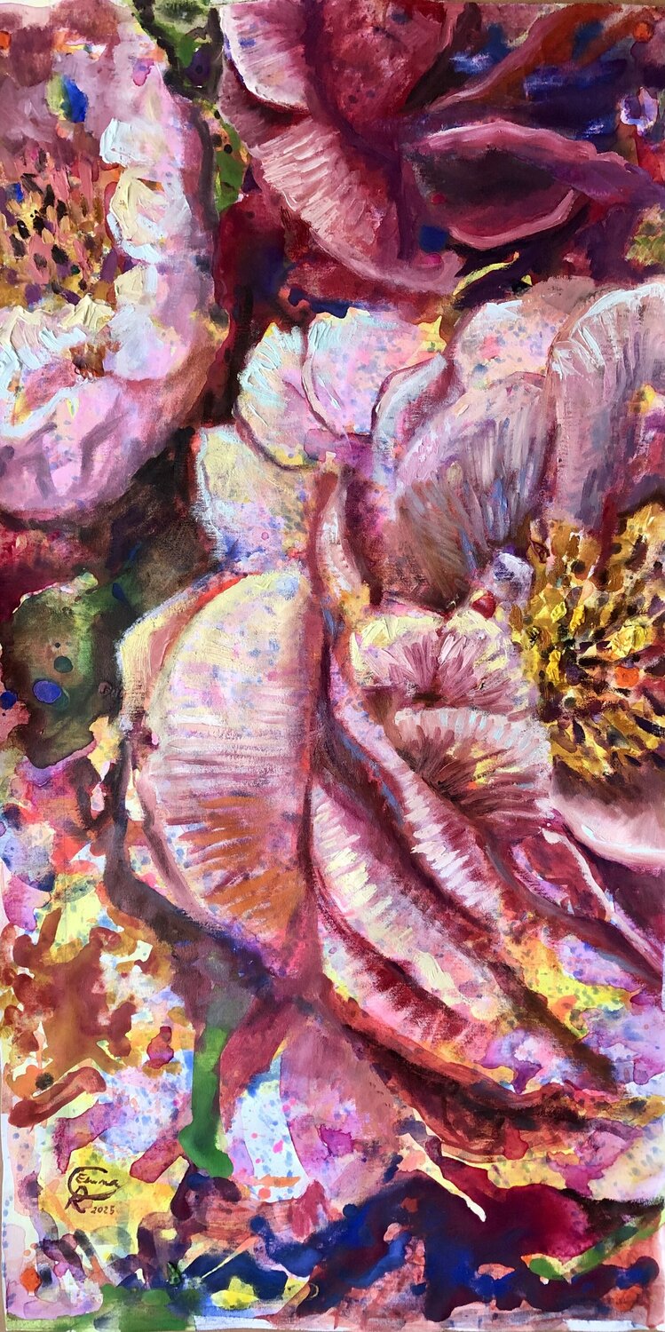 Portrait 9. Portraits in Bloom Series Emma Ramírez Conde Original painting for sale
