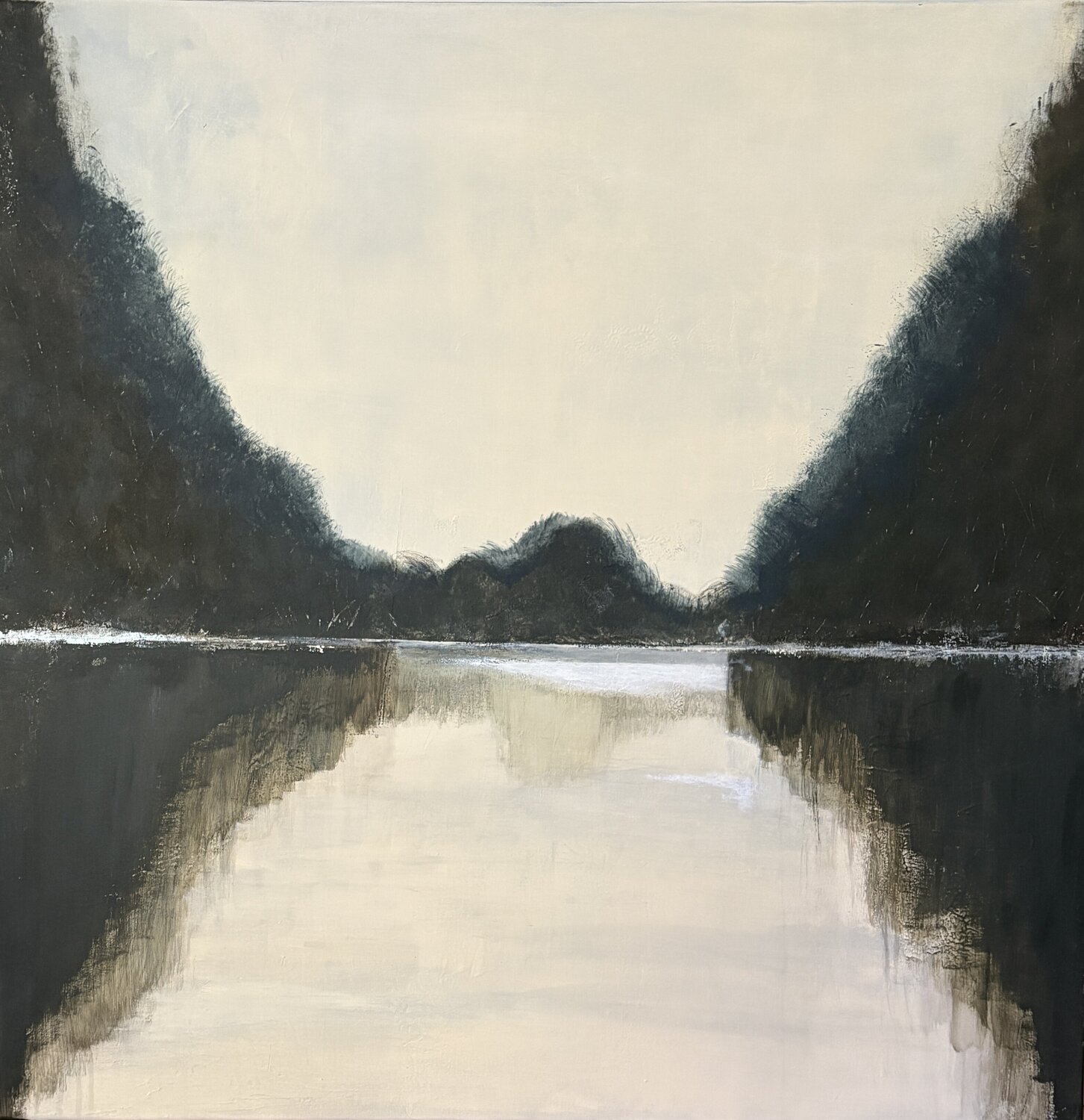 Lake landscape Simona Messina Original painting for sale