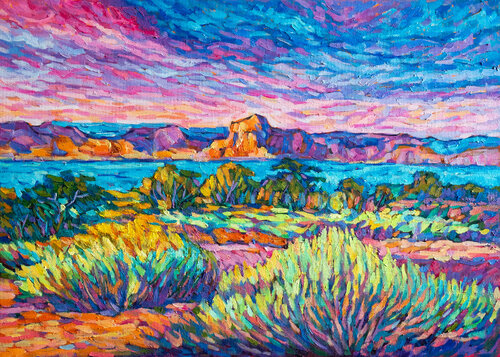 Canyon Morning Light by tao bai, Painting for Sale on Select