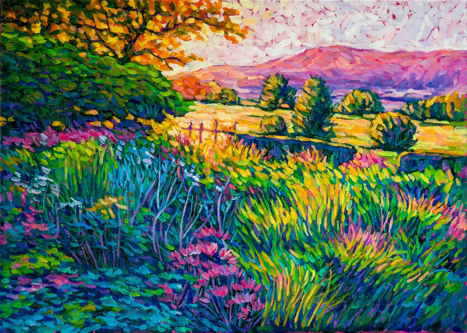 Lawn in the sun tao bai Original painting for sale