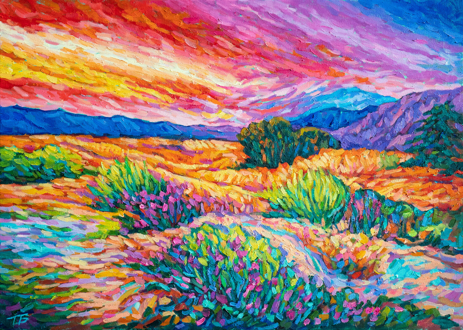 Sunset tao bai Original painting for sale