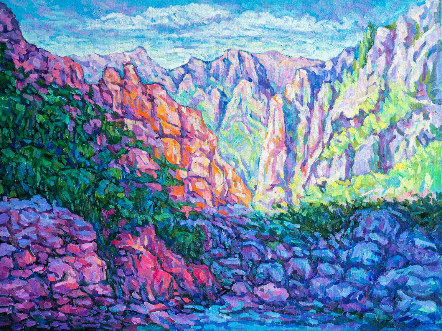 Spring Canyon tao bai Original painting for sale