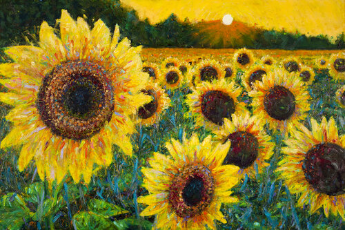 Follow the Sun - Finger Painting von Lorraine McMillan, Malerei kaufen auf Select