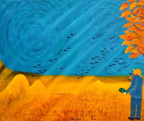Homenaje a Vincent II by Gustavo de Leon, Painting for Sale on Select