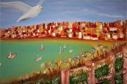 Ria de Aldan-Vigo by Gustavo de Leon, Painting for Sale on Select