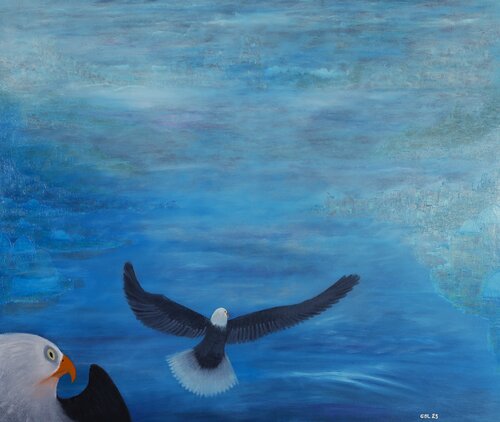 Vuelo de libertad by Gustavo de Leon, Painting for Sale on Select
