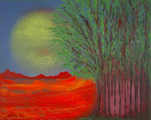 Atardecer en el bosque by Gustavo de Leon, Painting for Sale on Select