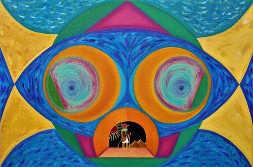 El arco de RA by Gustavo de Leon, Painting for Sale on Select