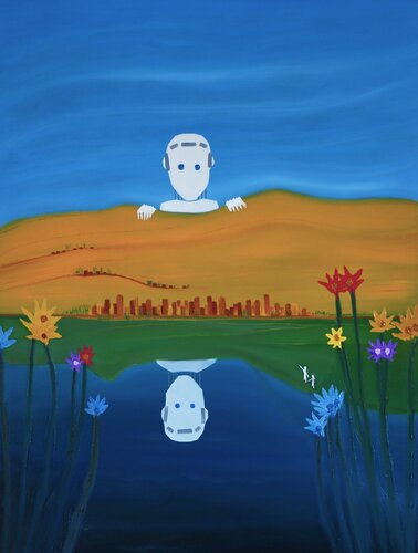 IA fuera de control by Gustavo de Leon, Painting for Sale on Select
