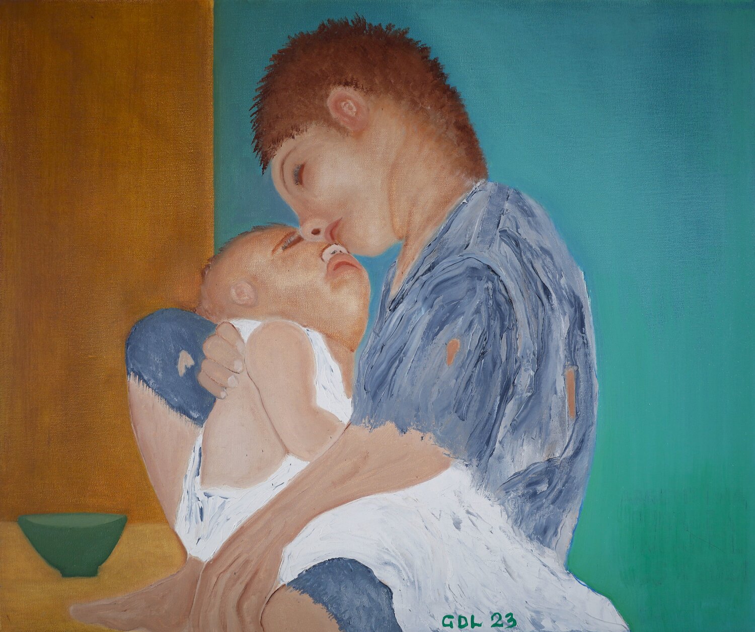 Pobreza que duele Gustavo de Leon Original painting for sale