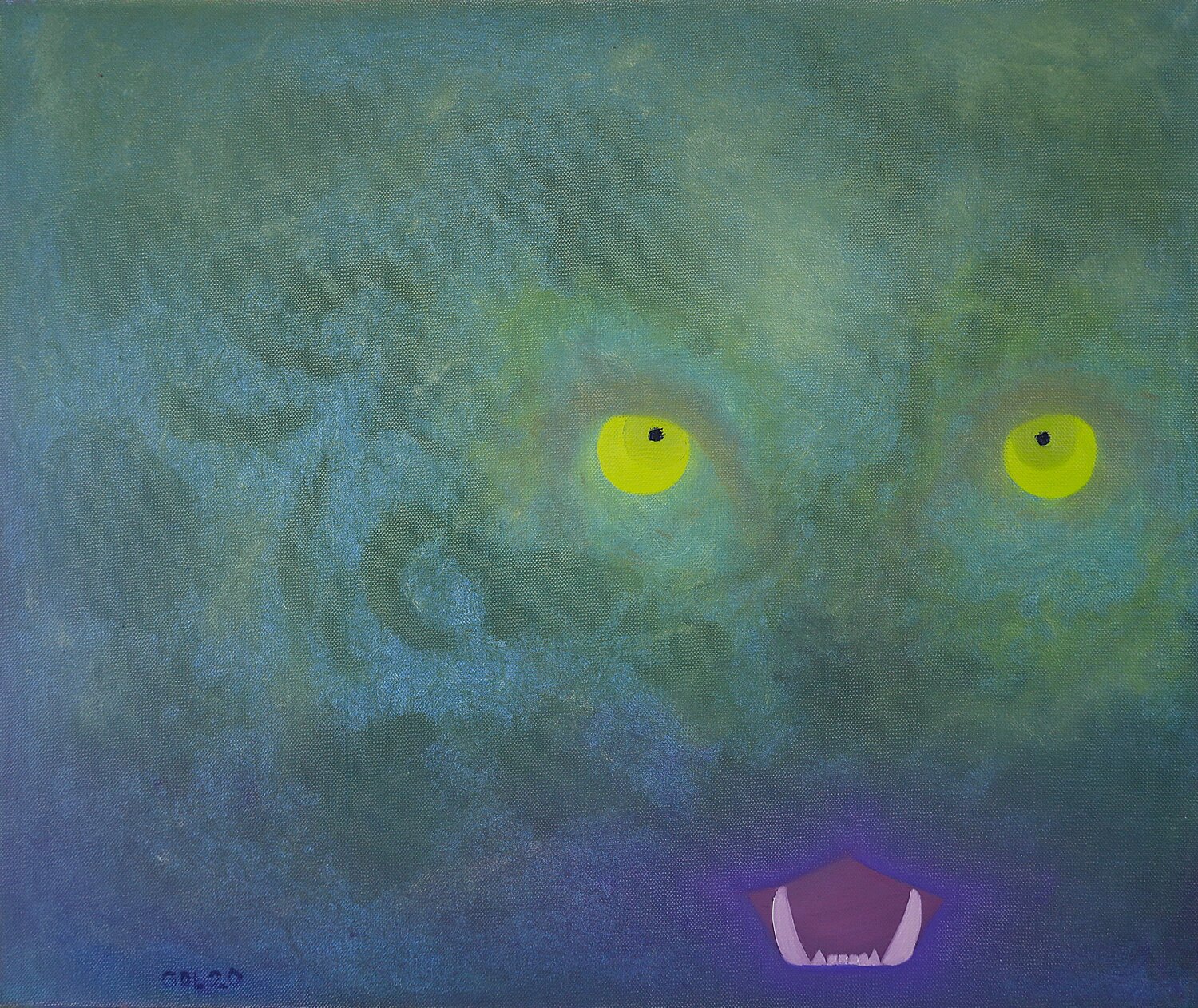 Al acecho Gustavo de Leon Original painting for sale