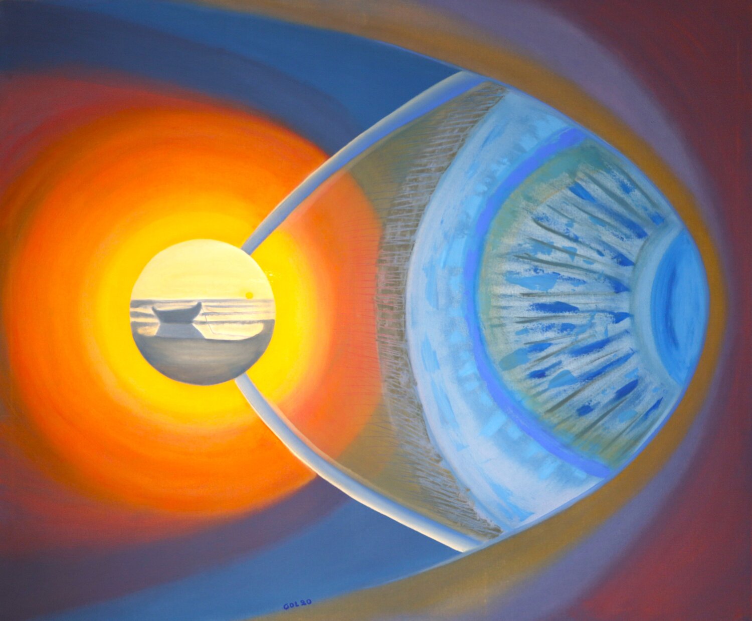 Tunel del tiempo Gustavo de Leon Original painting for sale