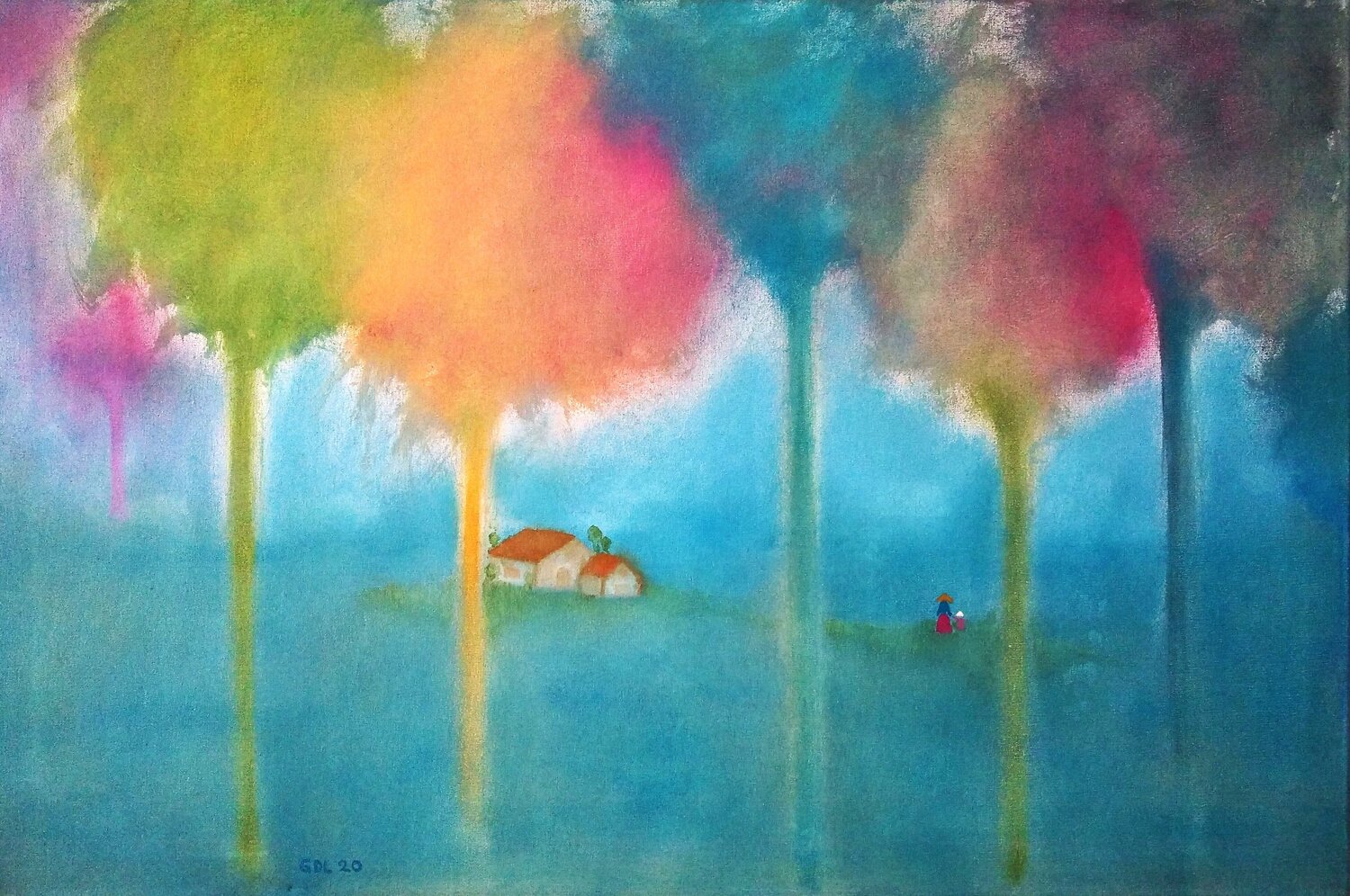 El paseo Gustavo de Leon Original painting for sale