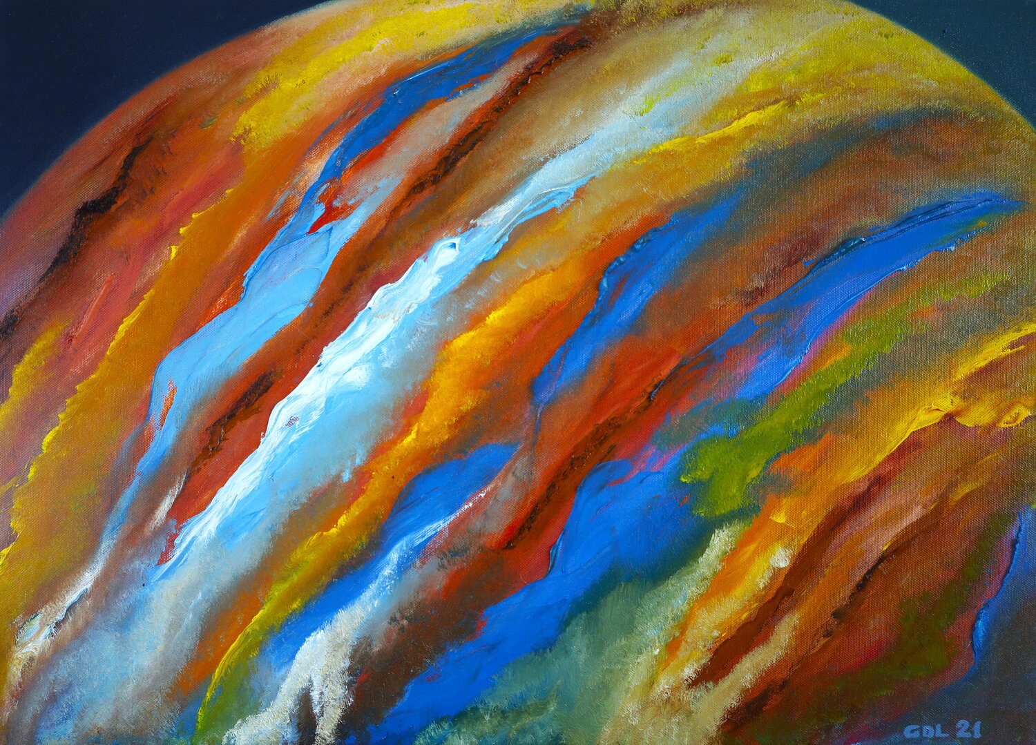 Exoplaneta I Gustavo de Leon Original painting for sale