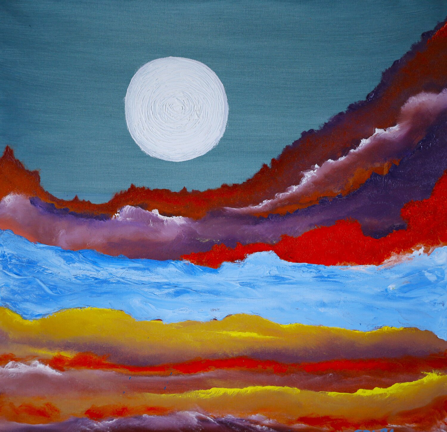 Exoplaneta II Gustavo de Leon Original painting for sale
