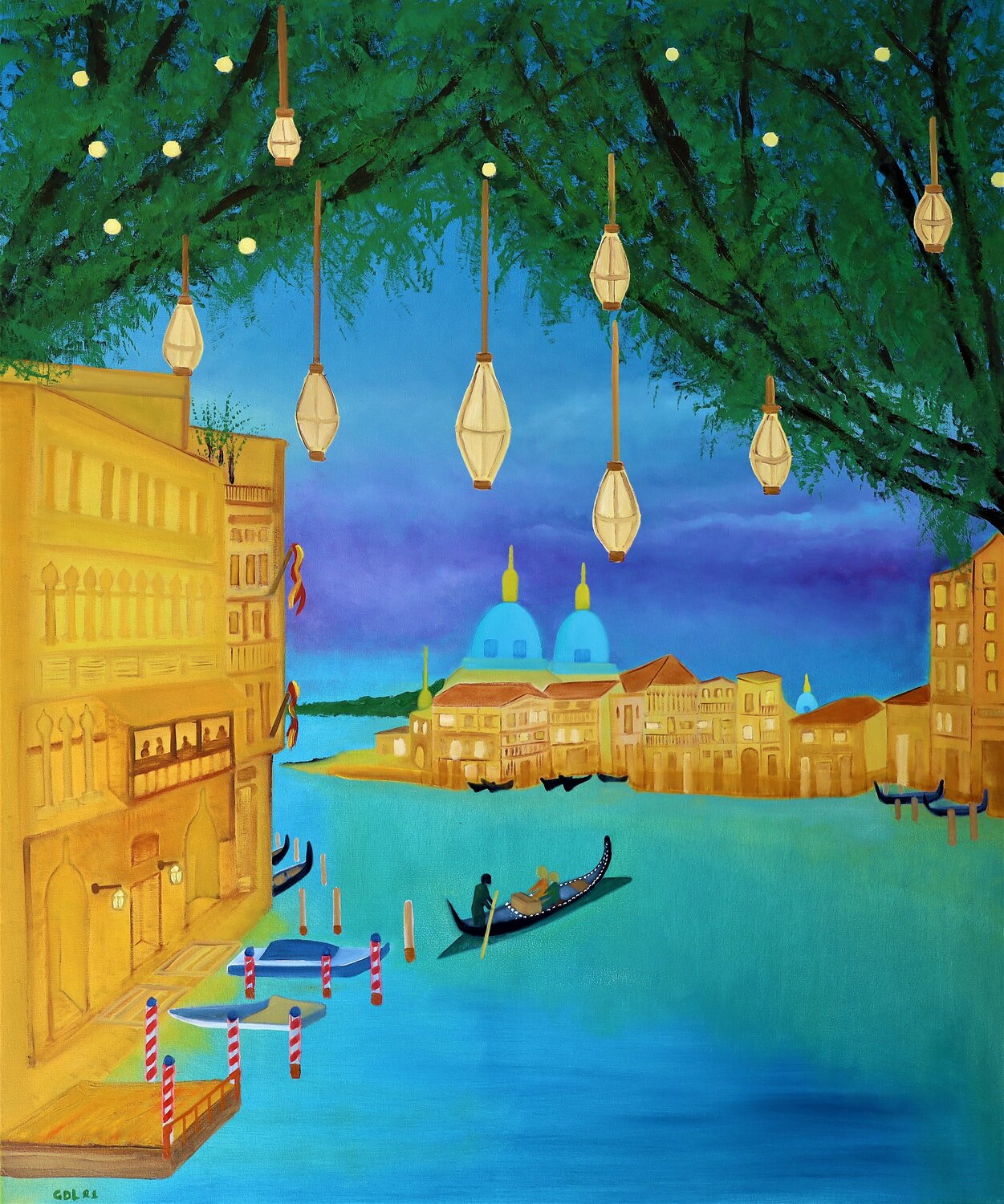Venecia Gustavo de Leon Original painting for sale
