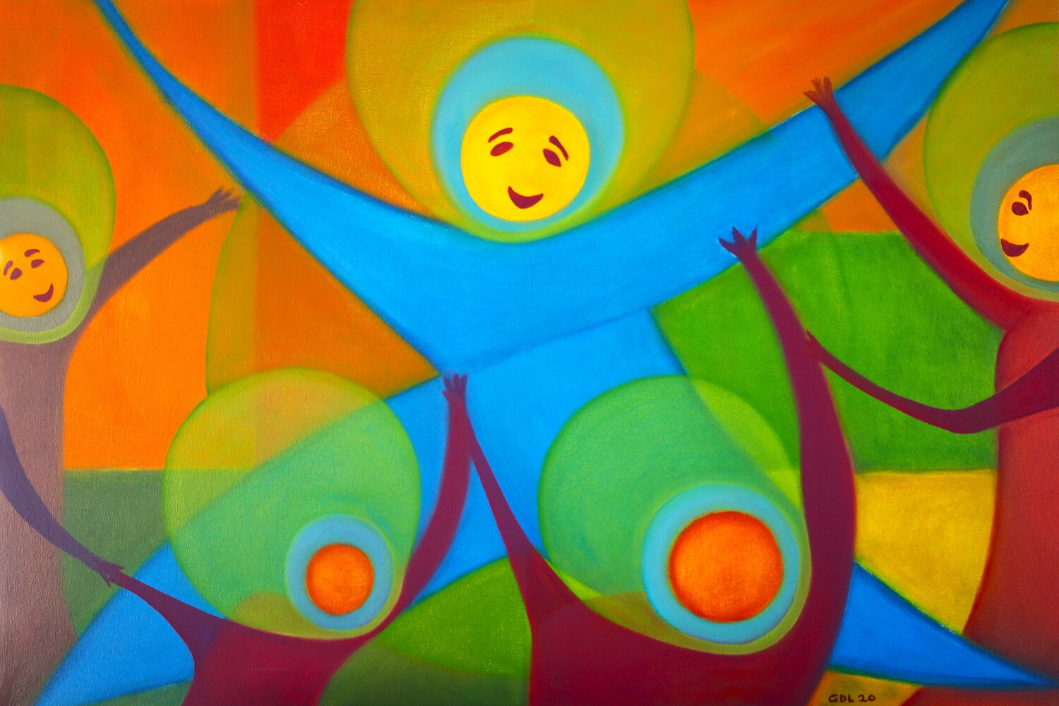 Danza en Marte Gustavo de Leon Original painting for sale