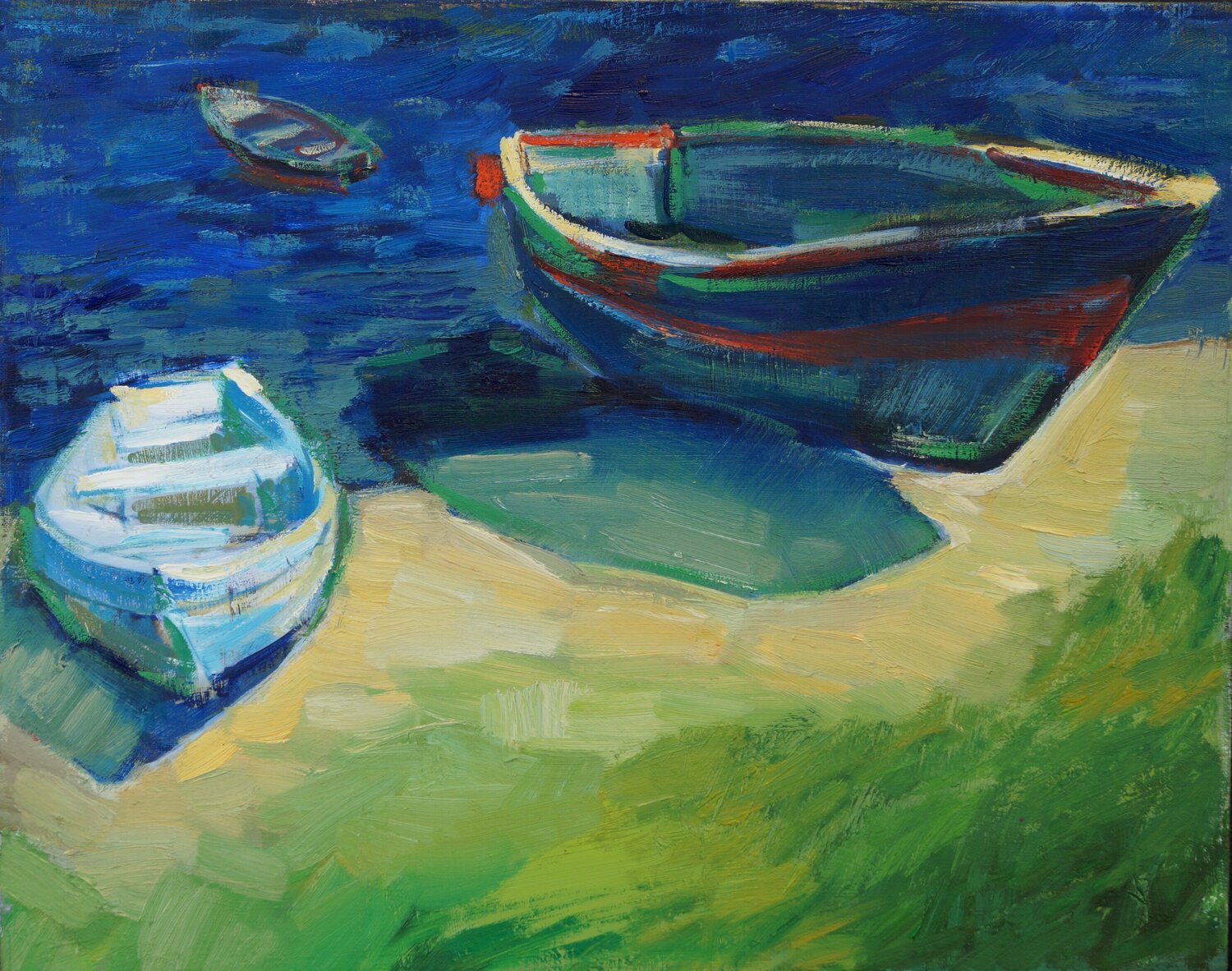 Boats Zoja Golubeva Original painting for sale