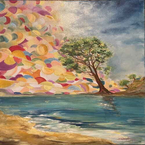 L étang d Occitanie by Christine desplanque, Painting for Sale on Select