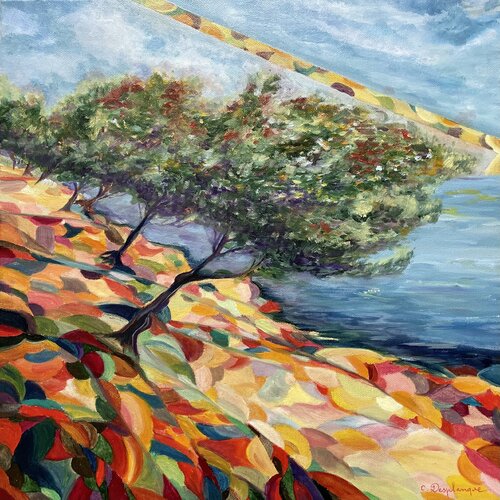 Les arbres du Sud by Christine desplanque, Painting for Sale on Select