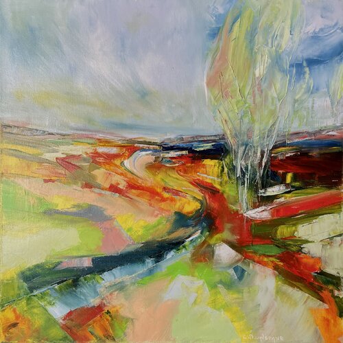 La plaine inondée by Christine desplanque, Painting for Sale on Select