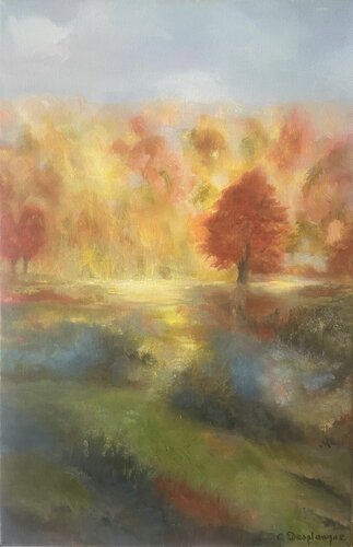 Arbre en fête by Christine desplanque, Painting for Sale on Select