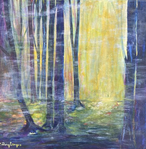 Les arbres noircis by Christine desplanque, Painting for Sale on Select