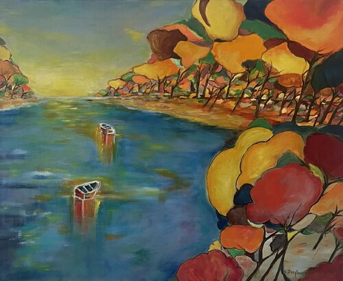 Les couleurs du Sud by Christine desplanque, Painting for Sale on Select