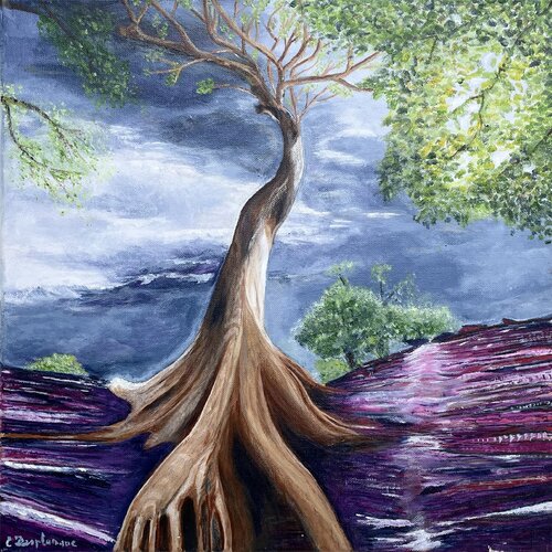 L arbre résilient by Christine desplanque, Painting for Sale on Select