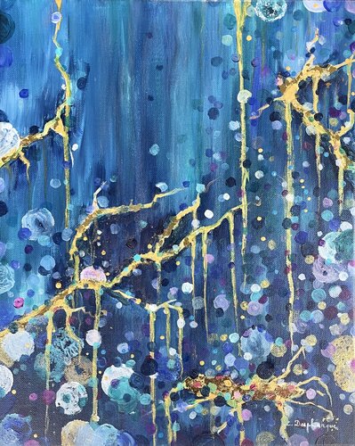Les fêlures d or by Christine desplanque, Painting for Sale on Select