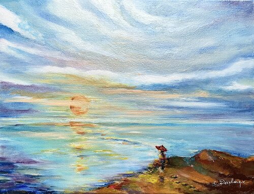 Soleil levant by Christine desplanque, Painting for Sale on Select