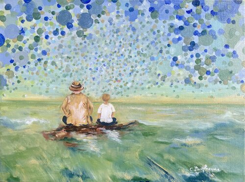 La transmission by Christine desplanque, Painting for Sale on Select