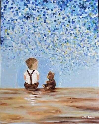 La bulle de l enfance. by Christine desplanque, Painting for Sale on Select