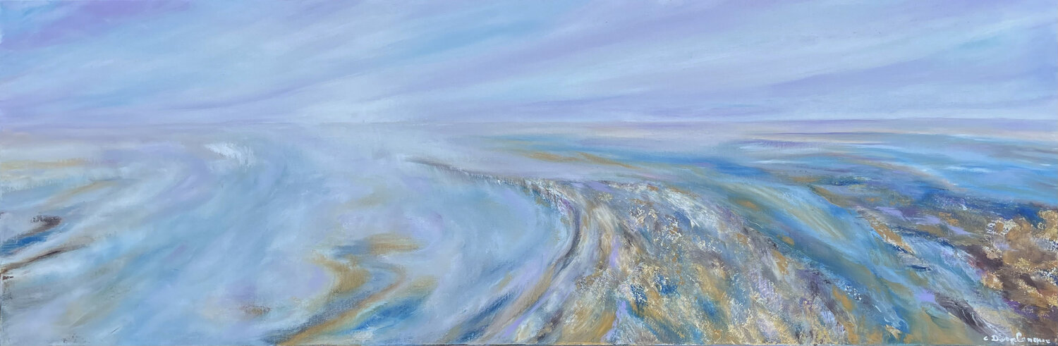 Promenade mauve Christine desplanque Original painting for sale