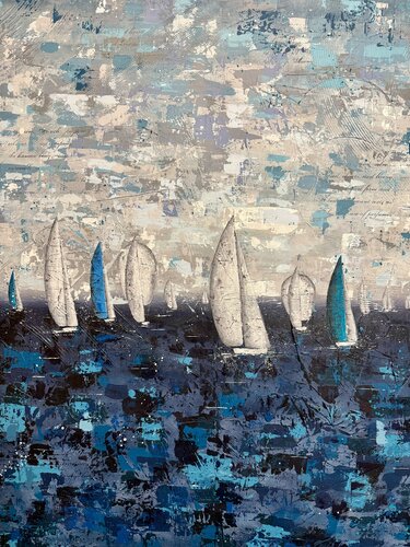 Green Sails by Florian Arendt, Painting for Sale on Select