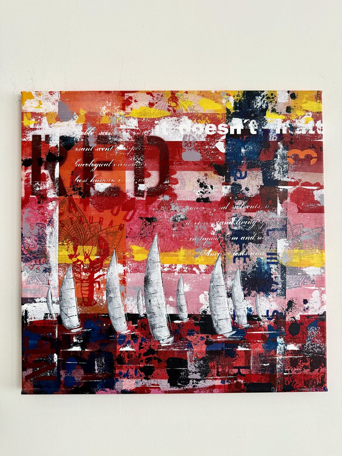 Red sea sails Florian Arendt Original painting for sale