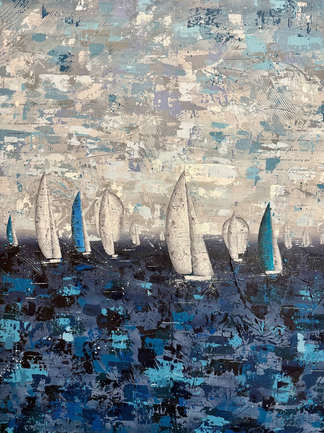 Green Sails Florian Arendt Original painting for sale