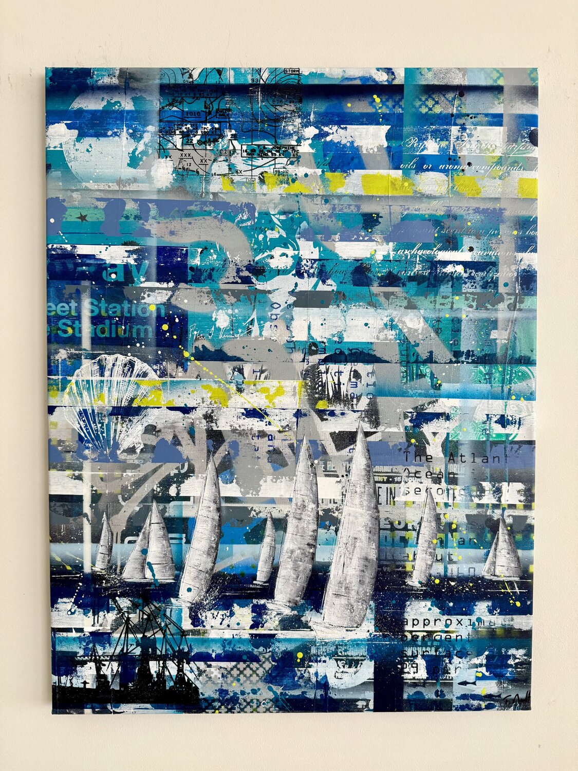 Green Stadium Race Florian Arendt Original painting for sale