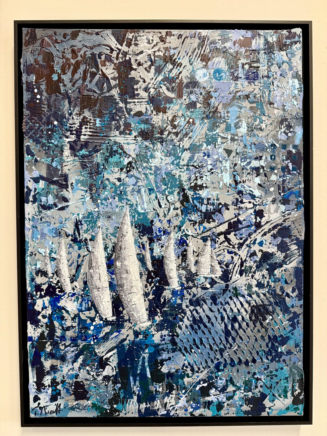 Dark sea sails Florian Arendt Original painting for sale