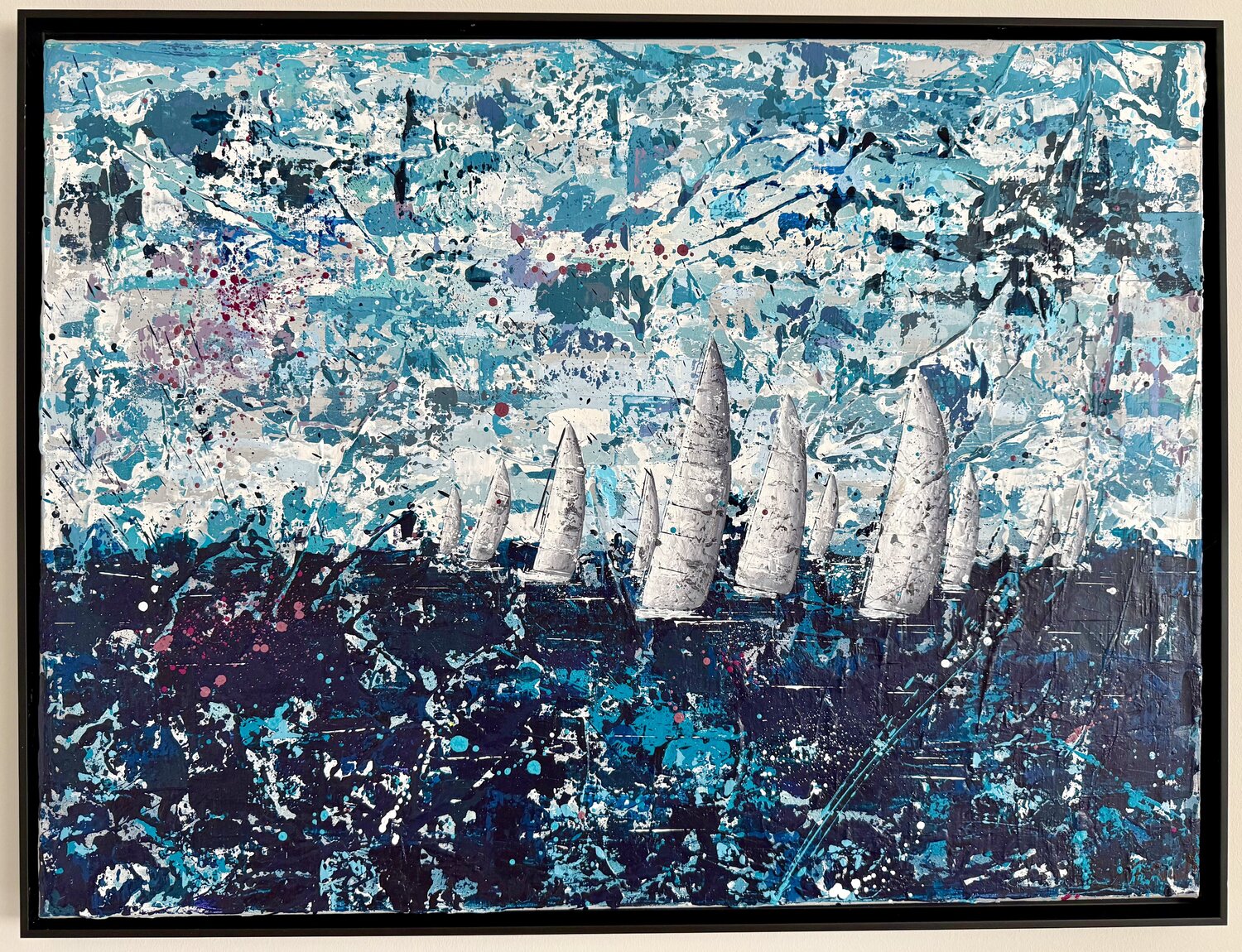 White 77 Florian Arendt Original painting for sale