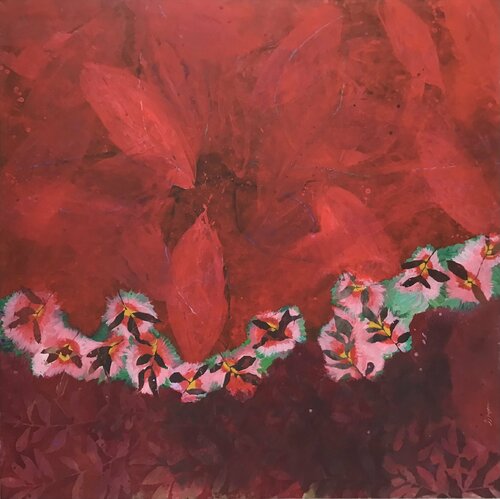 Effeuillage rouge I by Jean-Jacques Pigeon, Painting for Sale on Select