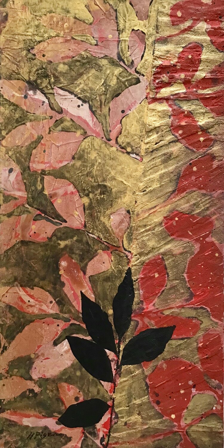 Effeuillage noir et or (entre autres) Jean-Jacques Pigeon Original painting for sale
