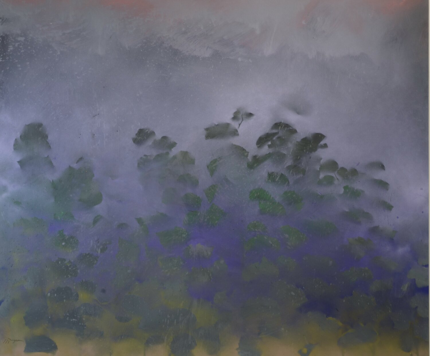 Paysage violet Jean-Jacques Pigeon Original painting for sale
