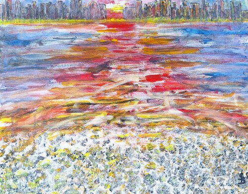 Skyline by Bernd Stephanny, Painting for Sale on Select