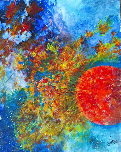 Kosmischer Nebel by Bernd Stephanny, Painting for Sale on Select