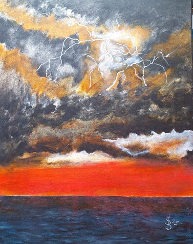 Gewitter by Bernd Stephanny, Painting for Sale on Select